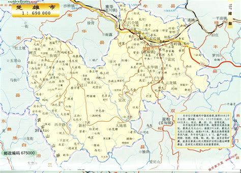 云南楚雄州地图,云南楚雄,云南省楚雄州_大山谷图库