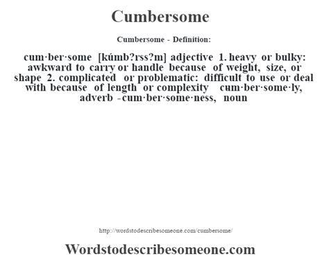 Cumbersome - Walmart.com