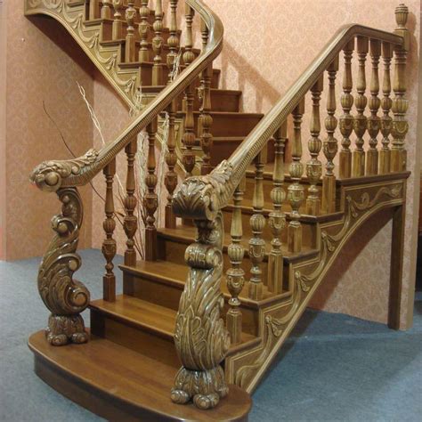 木质楼梯效果图大全,木质楼梯装修效果图,实木楼梯立柱_大山谷图库