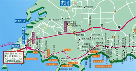 青岛旅游地图图片