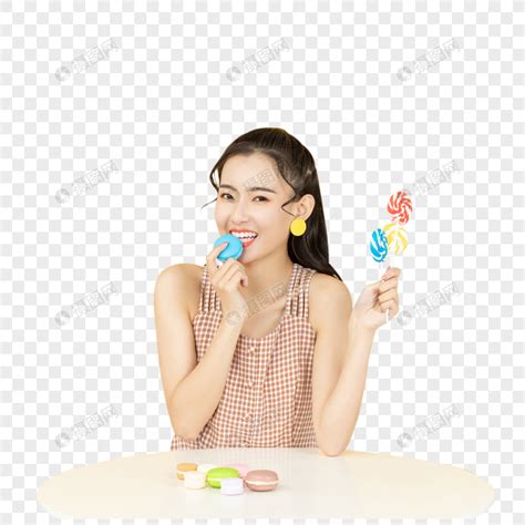 马卡龙甜美女生头像图片