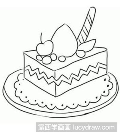 简笔画教程：教你画美味的蛋糕-露西学画画