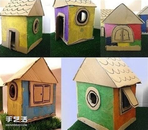 儿童纸房子手工制作方法 纸房子模型制作图解_手艺活网