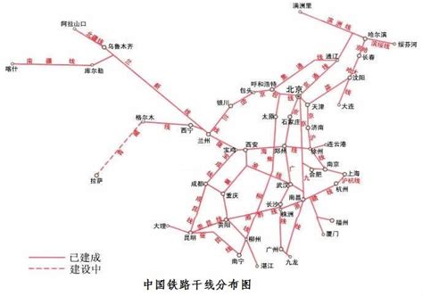 中国铁路干线分布图高清_中国地图_初高中地理网