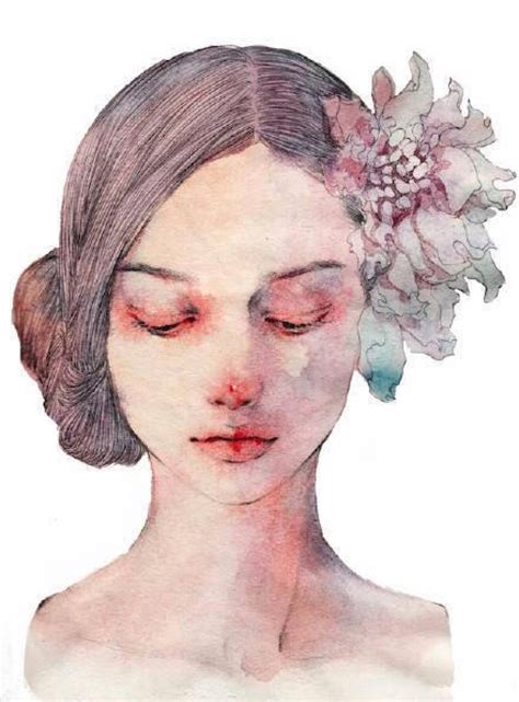 水彩人物绘画作品图片