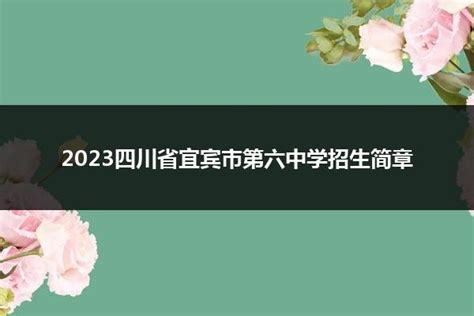 2023四川省宜宾市第六中学招生简章_招生简章_好职校