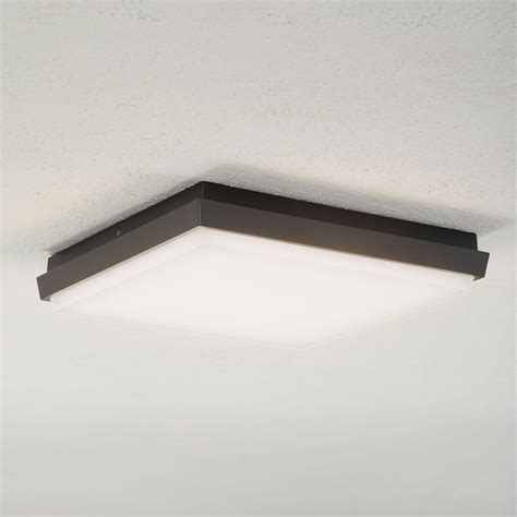 Lucande Amra LED buiten plafondlamp, hoekig 30cm | Lampen24.nl