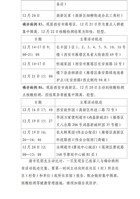 西安公布84例新增确诊病例活动轨迹，涉小学、地铁站等_北京日报网