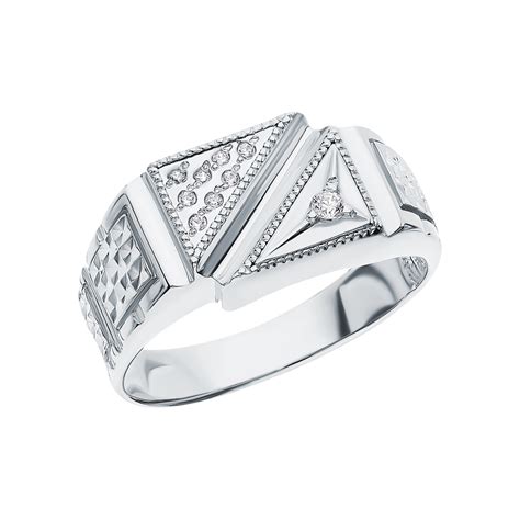 Серебряное кольцо с фианитами SUNLIGHT 91-01-0049: белое серебро 925 пробы, фианит — купить в ...