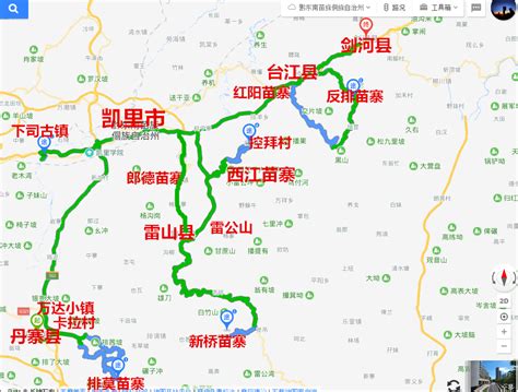 贵州黔东南景点示意图_黔东南地图库