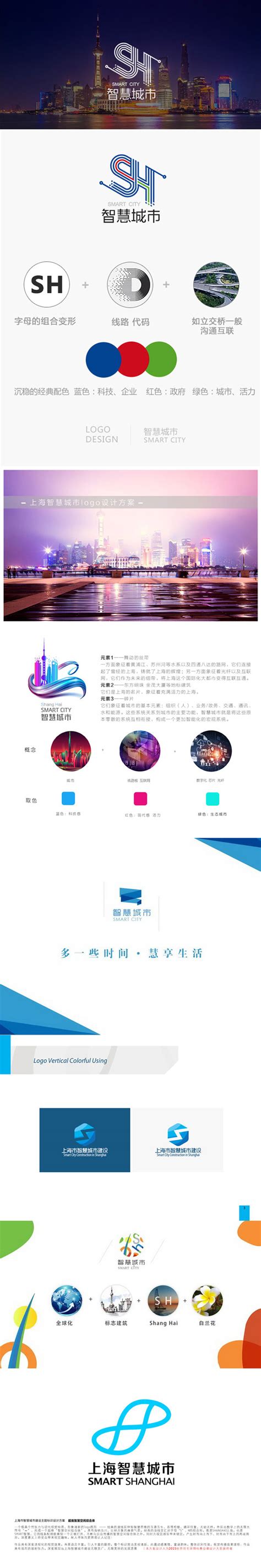 苏州logo设计丨-上海智慧城市发布全新品牌形象标识苏州品牌形象全案设计— 极地视觉高端logo设计及品牌设计公司