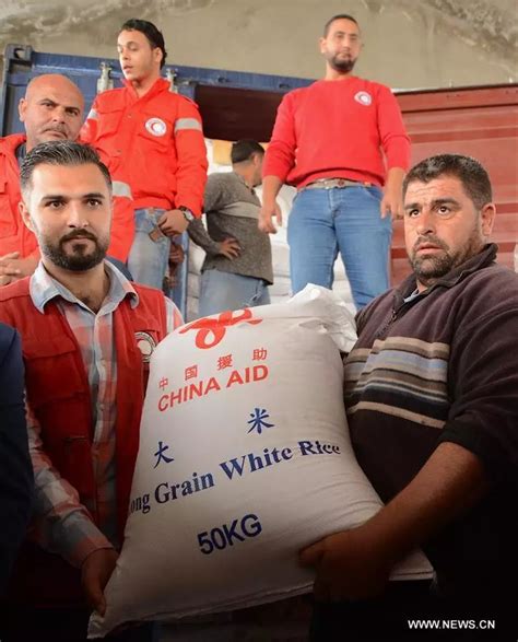 冯飚大使出席中国对叙利亚紧急粮食援助交接仪式
