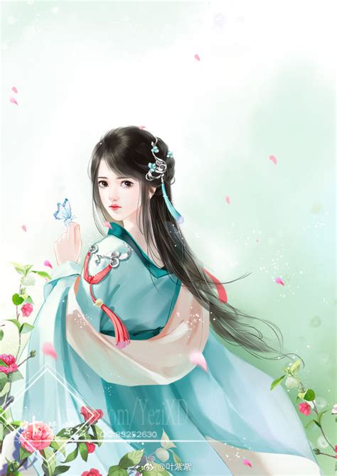 叶紫紫q版古风女生头像