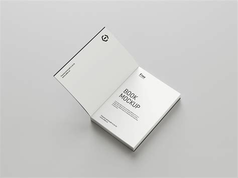 简约大气平装方形书籍扉页展示设计提案贴图PSD样机模版book mockup-优社Uther