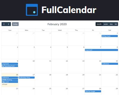 FullCalendar – Full-Sized Javascript Event Calendar | jQuery Plugins
