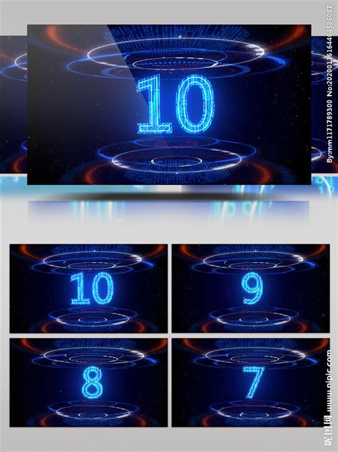 科技线条蓝色10秒倒计时（有音乐） 高清LED背景大屏幕视频素材TV_高清LED舞台背景大屏幕视频素材 - 素材TV