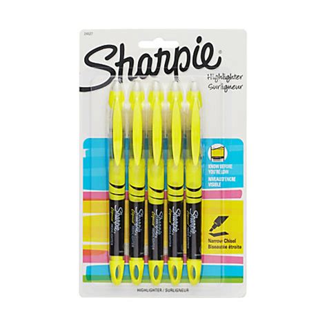 Sharpie Accent Liquid Highlighters Yellow Pack Of 5 by Office Depot ...