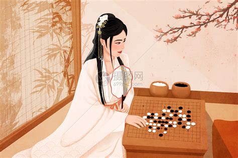下棋古风头像女生动漫