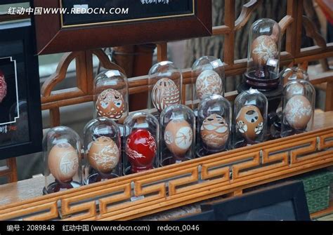 形形色色琳琅满目的蛋雕工艺品高清图片下载_红动中国