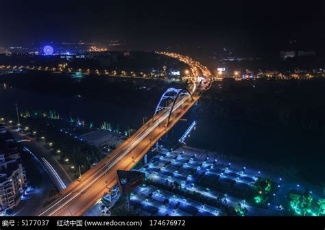 百色市百林桥夜景高清图片下载_红动网