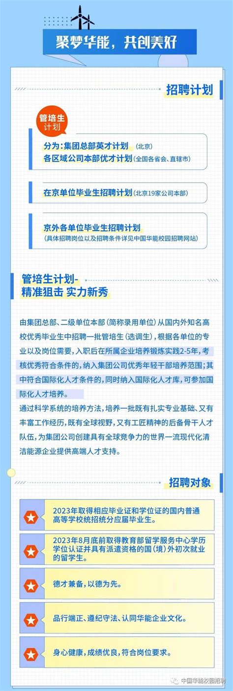 [企业、国内]中国华能2023校园招聘正式启动