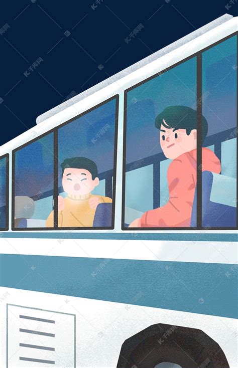 小雪节气冬季男孩坐公交车素材图片免费下载-千库网