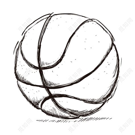 篮球运动健身素描黑白图片素材免费下载 - 觅知网
