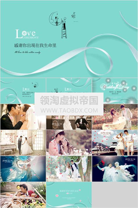 P007-婚礼活动策划方案ppt模板素材浪漫唯美结婚纪念策划电子相册动态 _ 淘宝虚拟项目