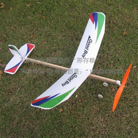 厂家直销飞机模型科技制作 橡皮筋动力飞机 橡筋动力双翼滑翔机-阿里巴巴