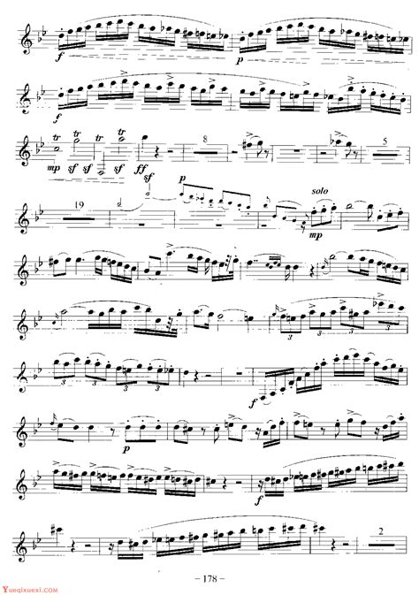 单簧管中外独奏曲《第五协奏曲》-单簧管曲谱 - 乐器学习网