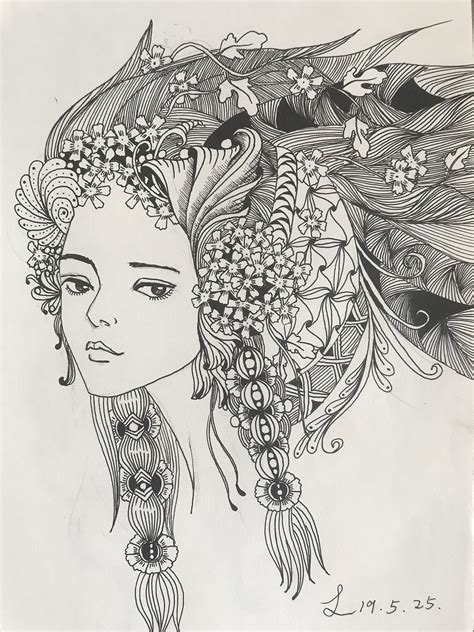 线描人物图片