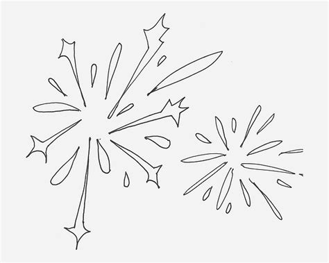 幼儿简笔画新年烟花怎么画简单漂亮 - 巧巧简笔画