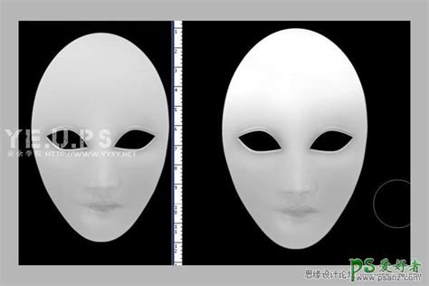 Photoshop鼠绘简单个性的人脸面具，恐怖吓人的人脸面具模型绘制 - PSD素材网