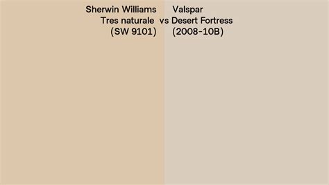Sherwin Williams Tres naturale (SW 9101) vs Valspar Desert Fortress ...