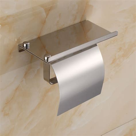 安装在厕所隔断的手机纸巾架能放手机能挂装卫生纸卷的卷纸盒