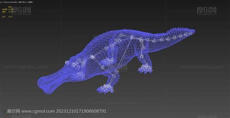 帝鳄,超级巨鳄(有绑定)_爬行动物模型下载-摩尔网CGMOL