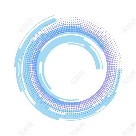 科技圈蓝色圆圈标题框商务报告线条圆形边框科技圆素材免费下载 - 觅知网