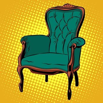 绿色复古经典椅子插画图片下载-正版图片302004584-摄图网