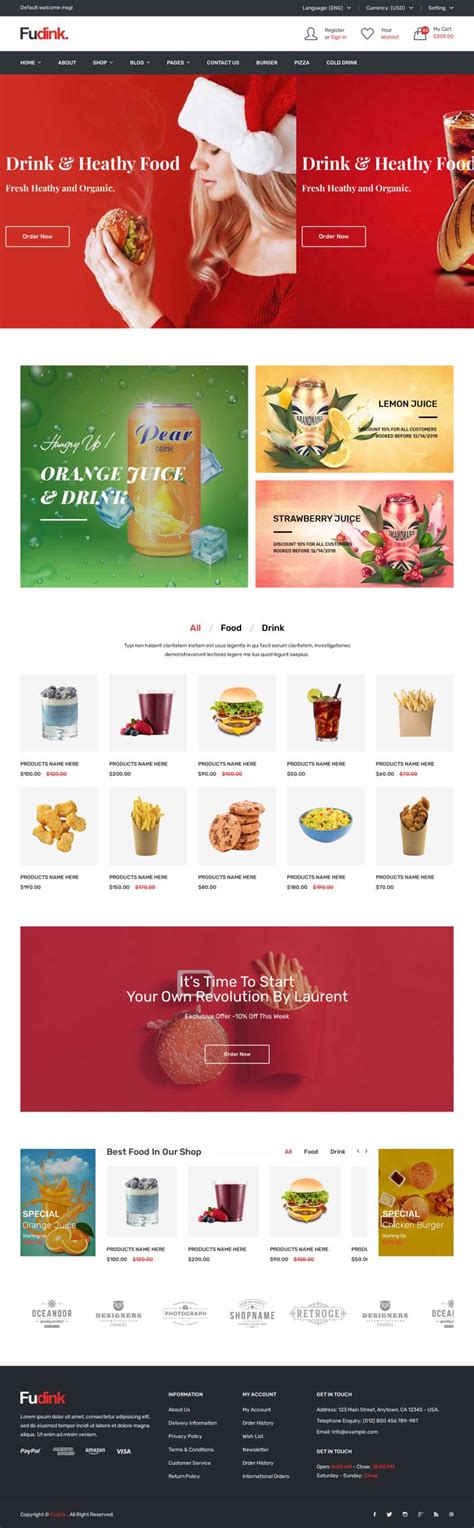 创意响应式美食外卖订餐平台网站Bootstrap模板