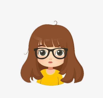 戴眼镜的动漫女头像图片