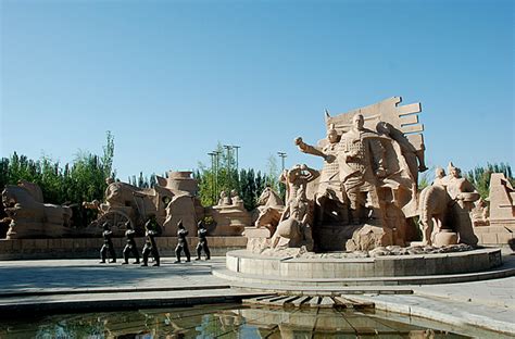 【霍去病】甘肃酒泉霍去病公园大型群雕——大漠魂-玉海雕塑