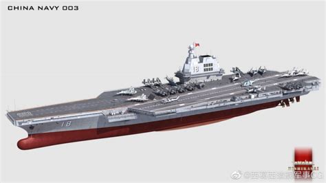 常规动力 电磁弹射？中国003型航空母舰CG图来了——上海热线军事频道