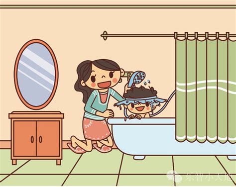宝宝洗头卡通,理发店洗头卡通,洗头卡通(第2页)_大山谷图库