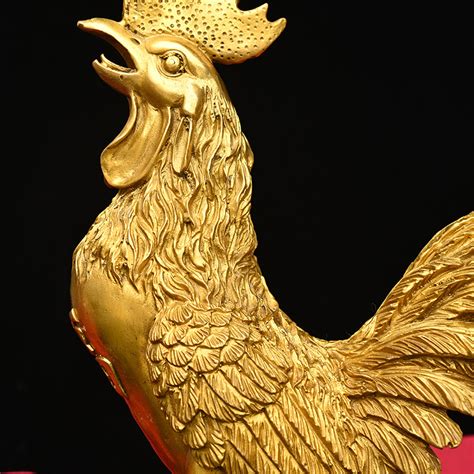 批发铜鸡摆件黄铜公鸡元宝鸡家居客厅工艺品摆件-阿里巴巴