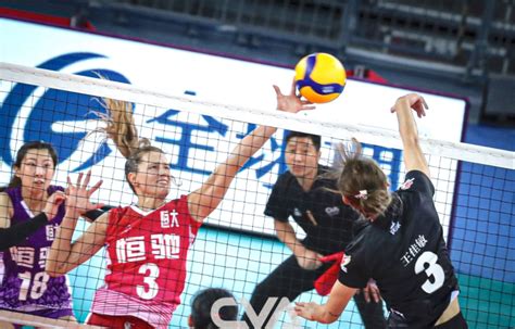 2021-2022赛季中国女子排球超级联赛天津3-0横扫江苏-潮牌体育