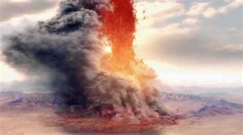 黄石火山大爆发，熔岩喷上320公里太空……_新浪新闻