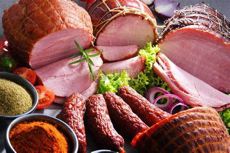 各种肉类产品包括火腿和白高清图片下载-正版图片503164619-摄图网