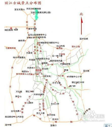 丽江景点分布图图片