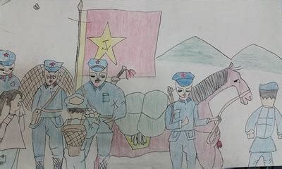 蓝色卡通红军长征插画图片下载-正版图片402019285-摄图网