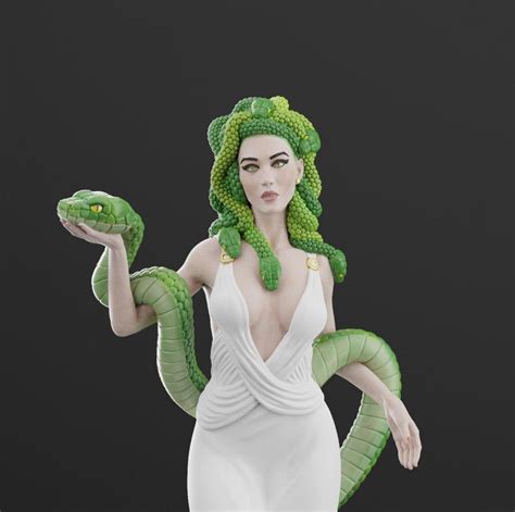 蛇女美杜莎3D打印模型_蛇女美杜莎3D打印模型stl下载_人物3D打印模型-Enjoying3D打印模型网